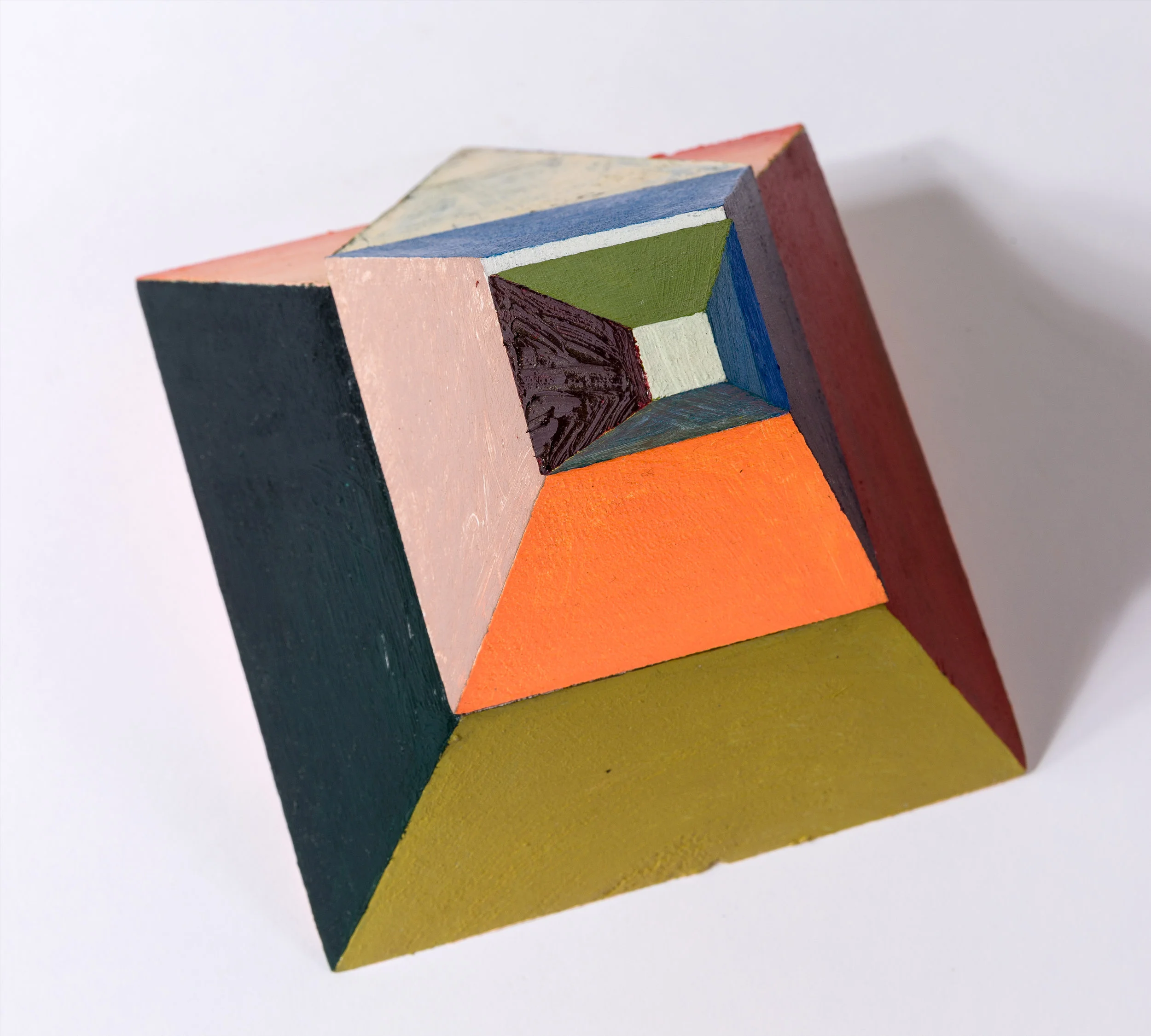   Pyramid  acrylic and wood 5 x 5.5 x 6.5 inches 2015 