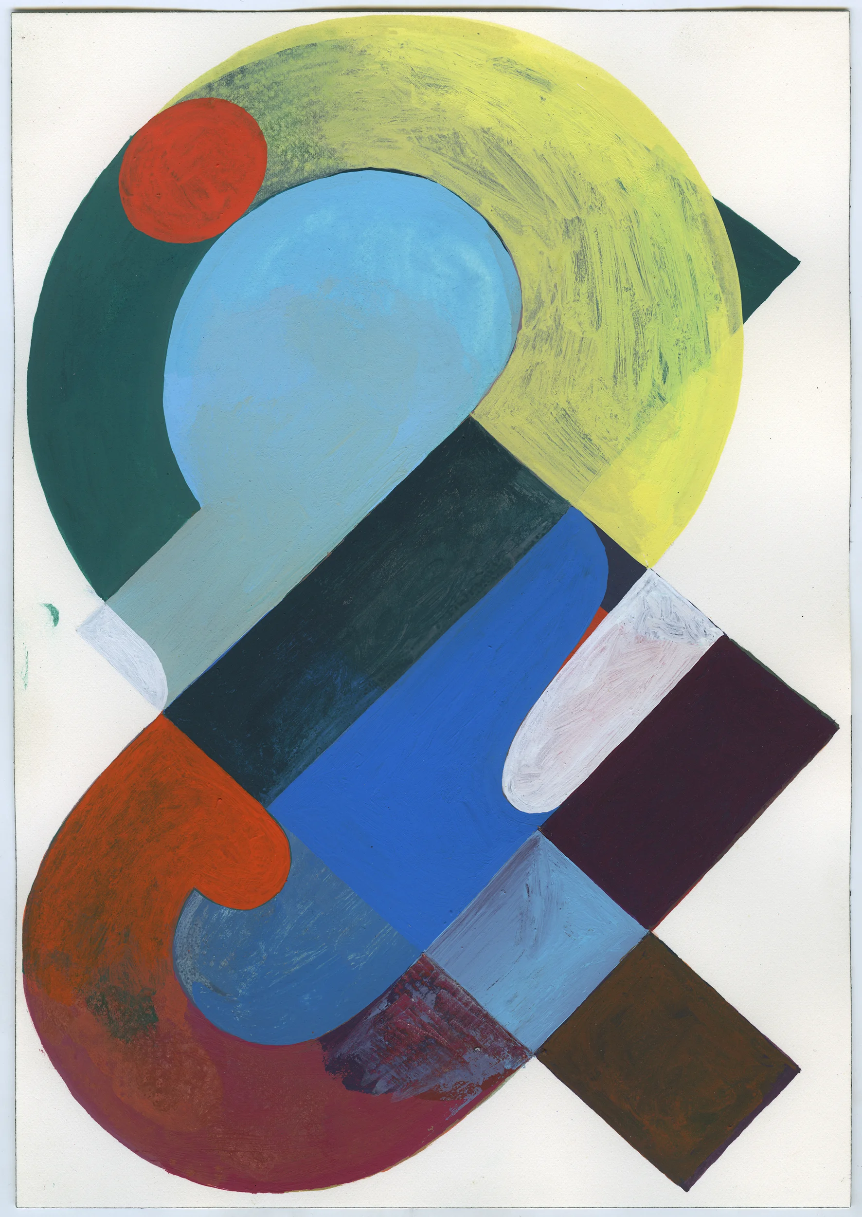   AMP 2  acryla gouache on Arches paper 10.25 x 7.125 inches 2014 