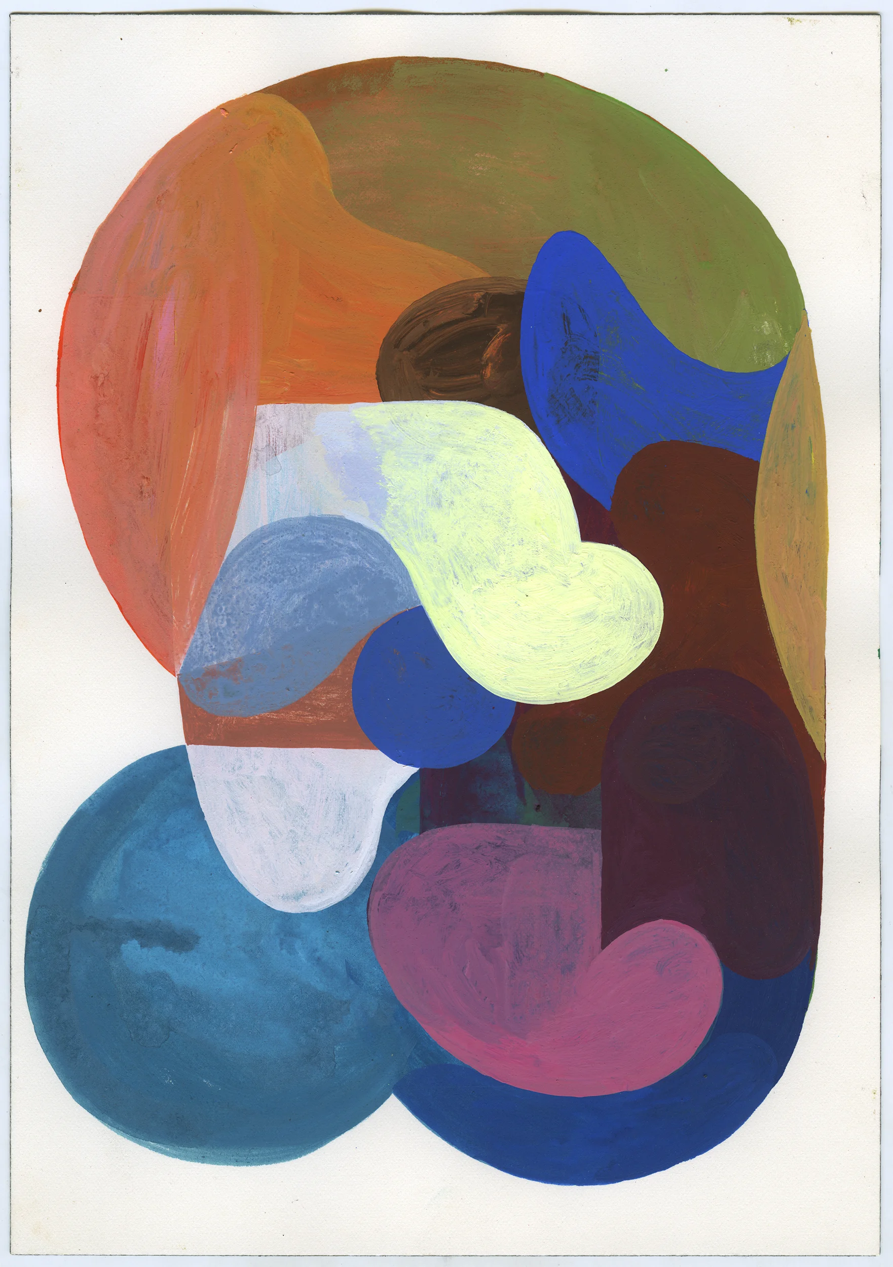   AMP 3  acryla gouache on Arches paper 10.25 x 7.125 inches 2014 