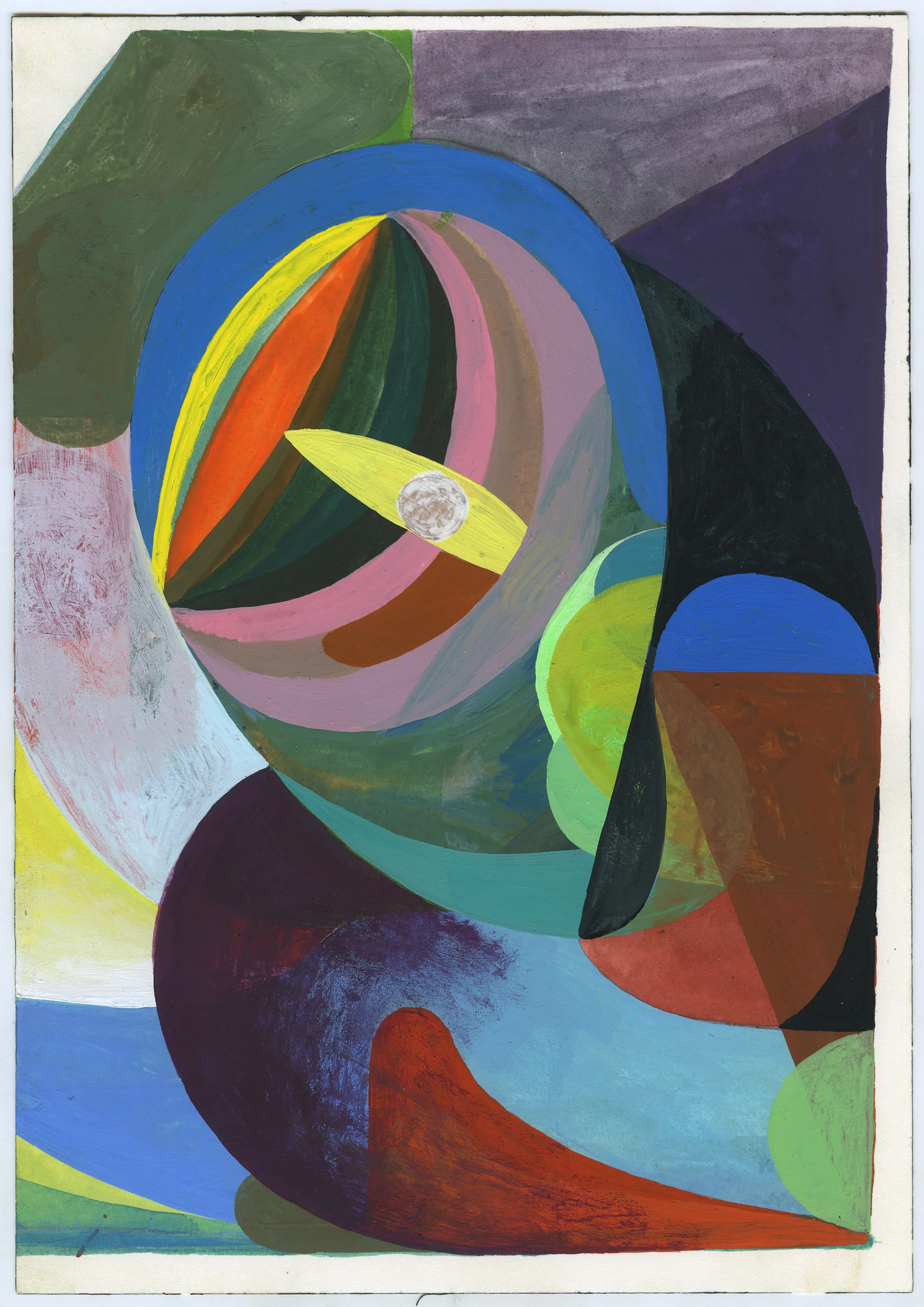   AMP 5  acryla gouache on Arches paper 10.25 x 7.125 inches 2014 