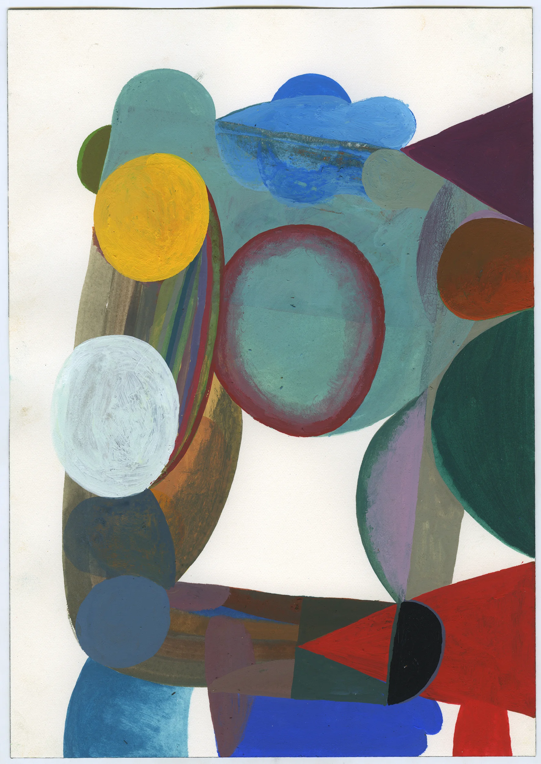   AMP 6  acryla gouache on Arches paper 10.25 x 7.125 inches 2014 