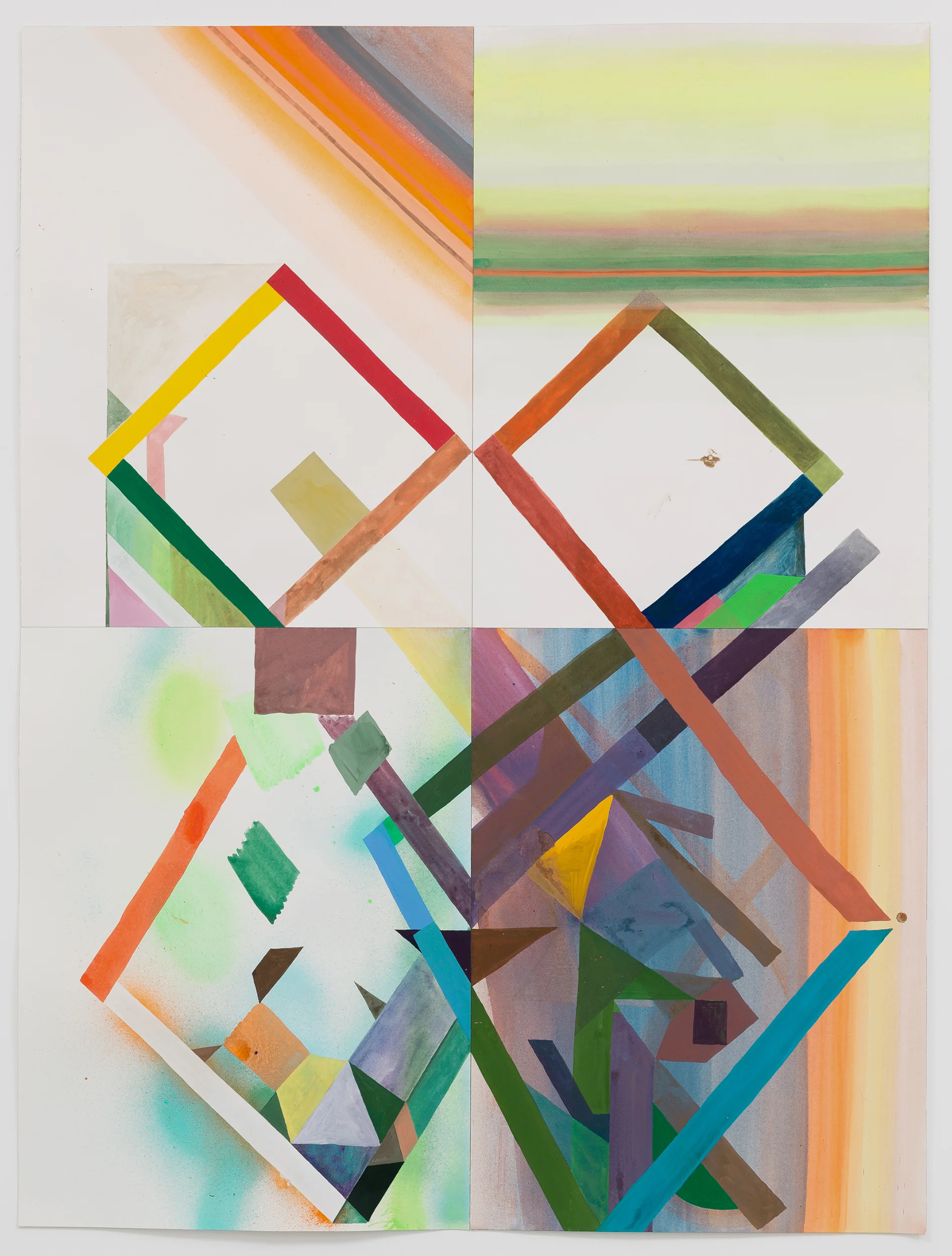   Double Ampersand  gouache on Arches paper 48 x 36 inches 2016 