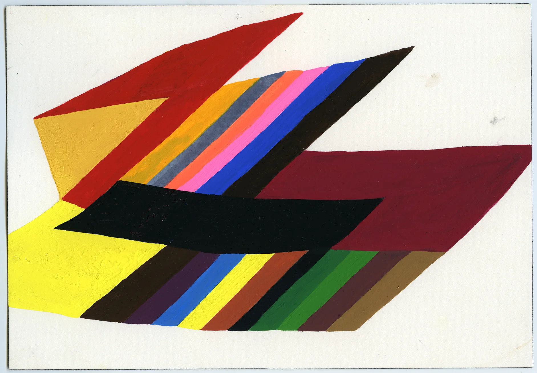   BOS 1  acryla gouache on Arches paper 7 x 10 inches 2011 