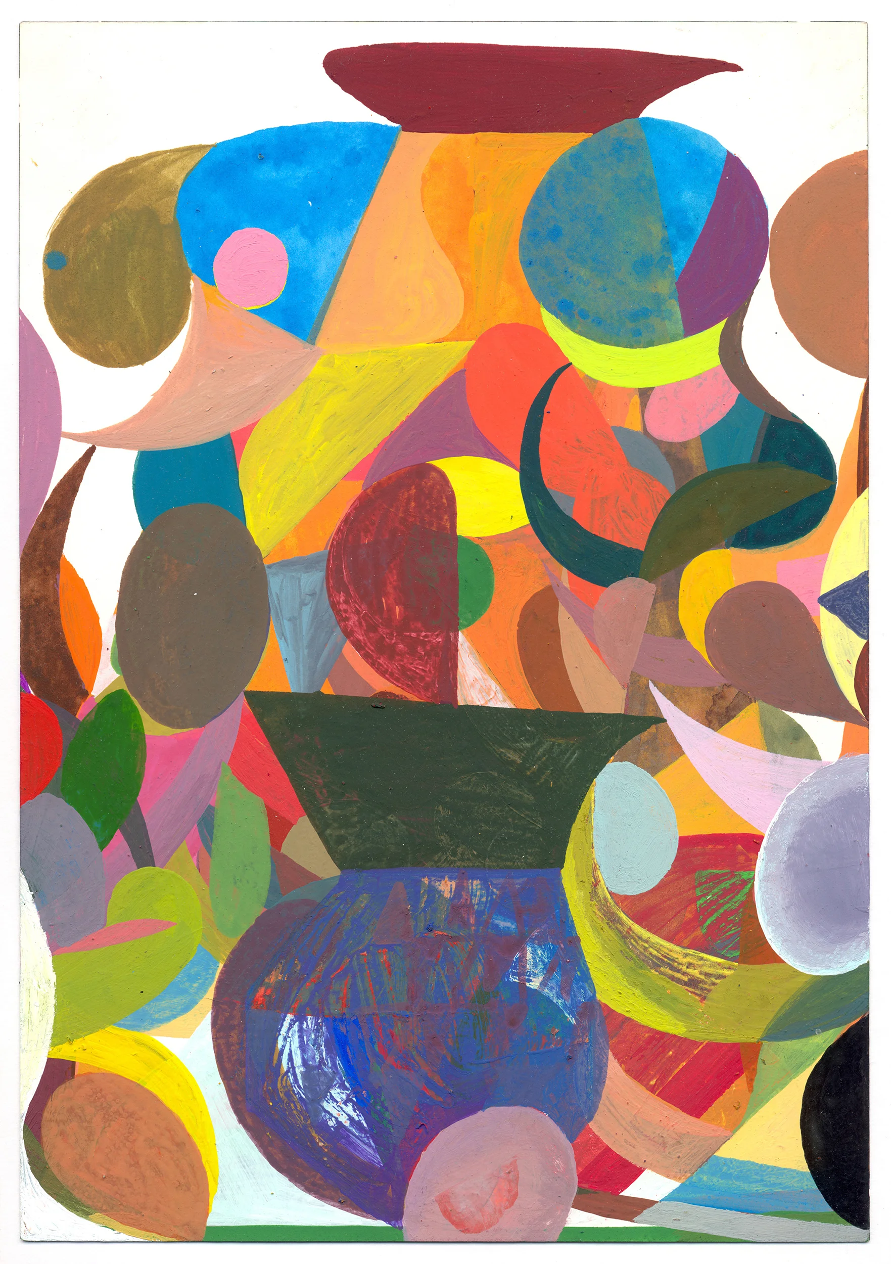   Crimson Cap  gouache on Arches paper 10 x 7 inches 2016 