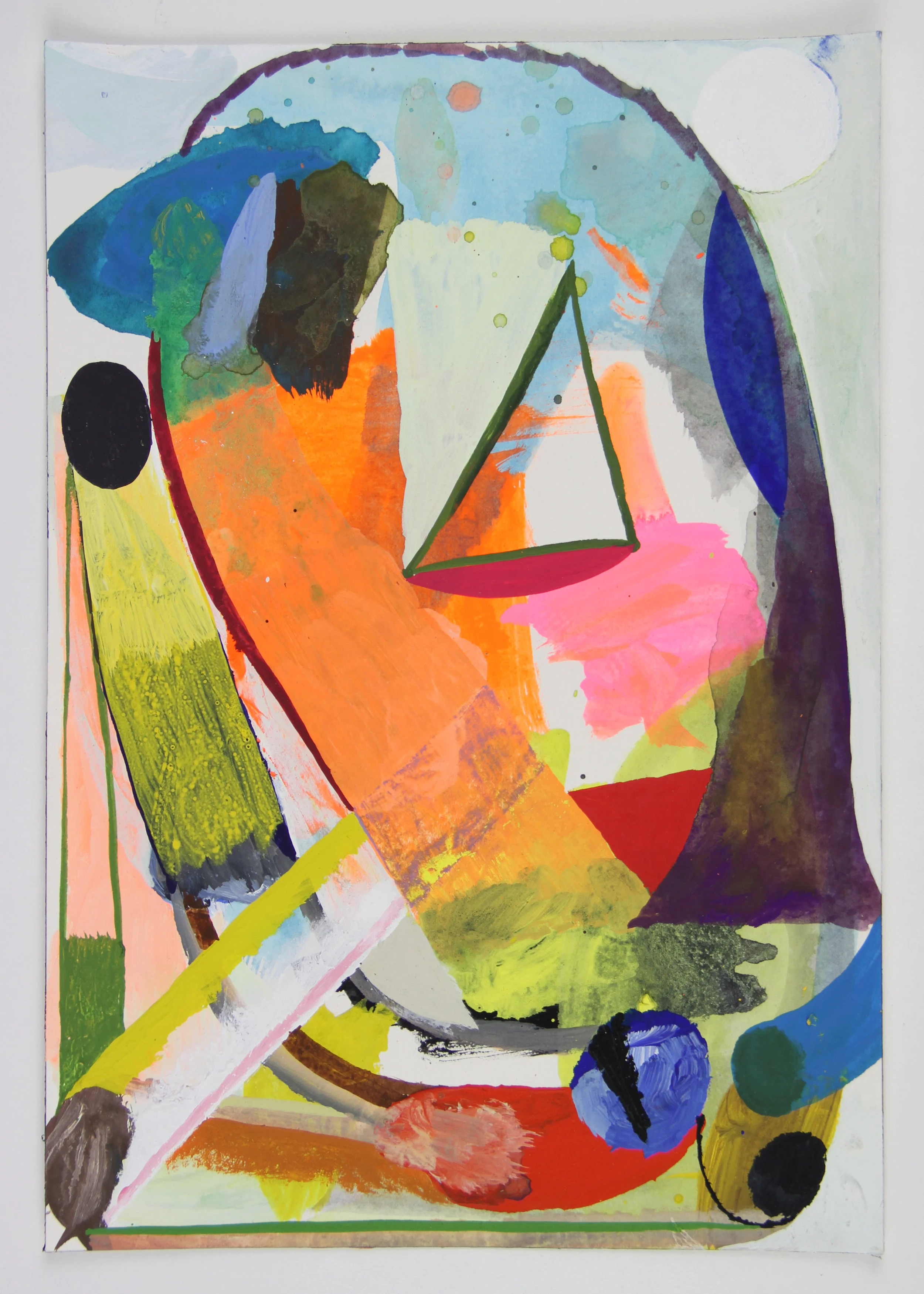   Pink Ampersand  gouache on paper 10 x 7 inches 2017 