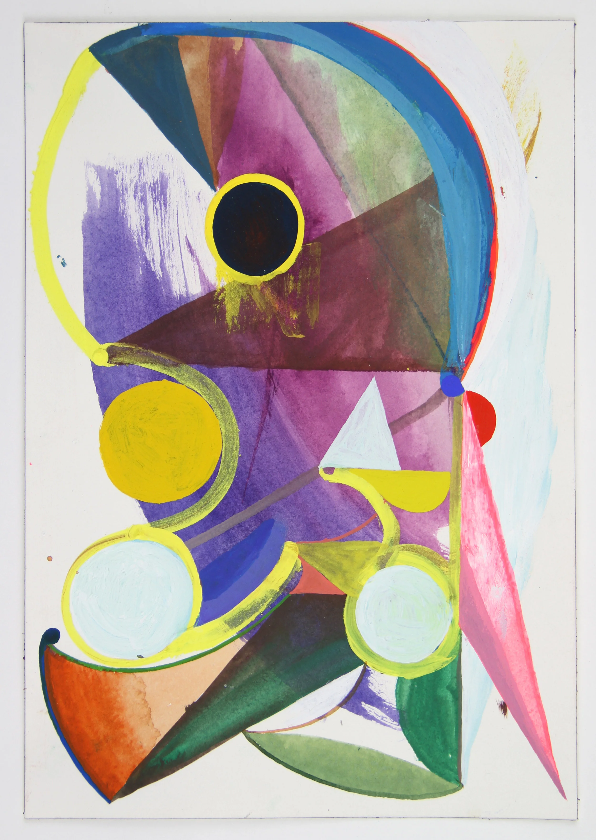   Purple Ampersand  gouache on paper 10 x 7 inches 2017 