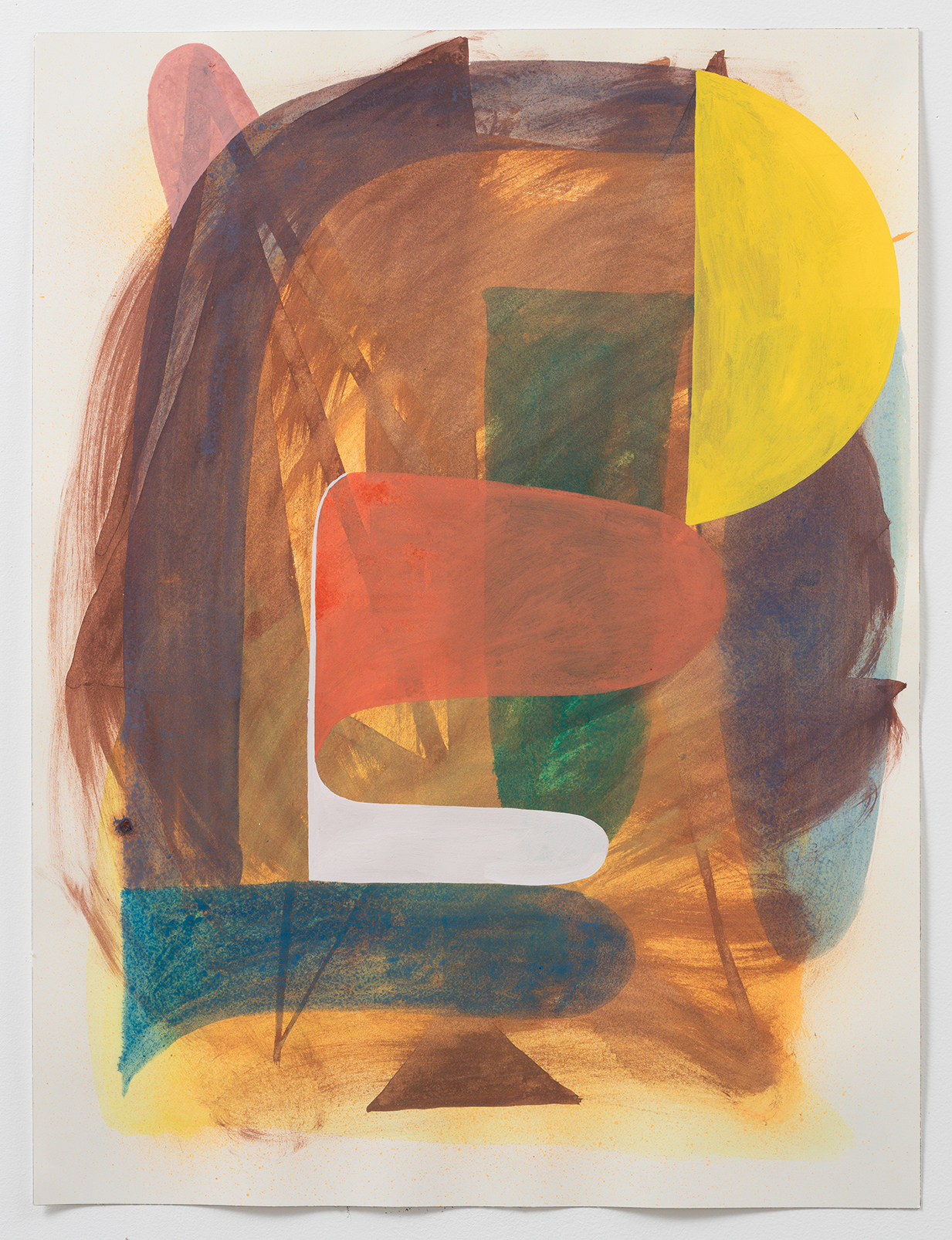   Yellow Nose  gouache on paper 24 x 18 inches 2017 