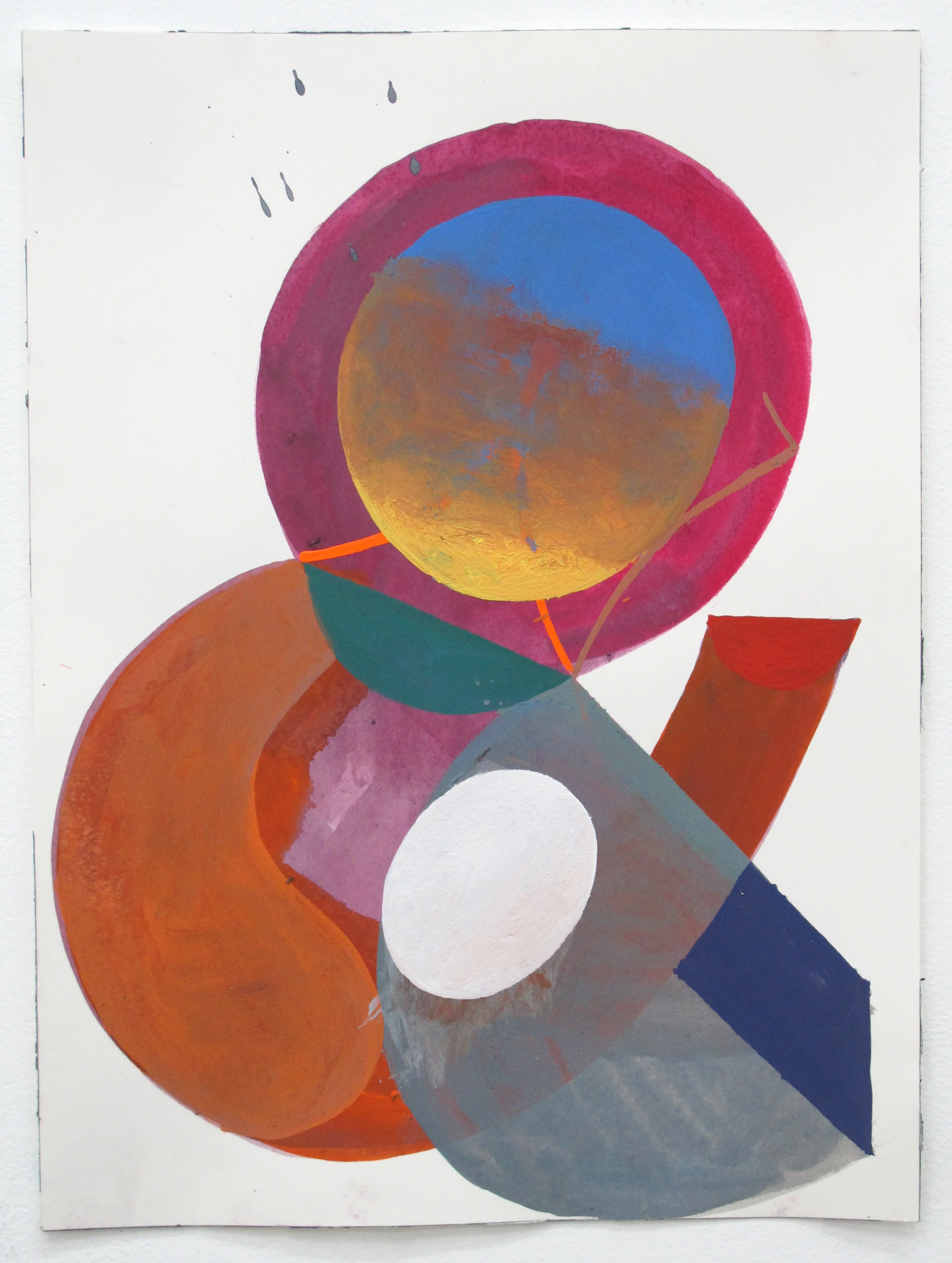   Sunset Ampersand  gouache on paper 12 x 9 inches 2017 