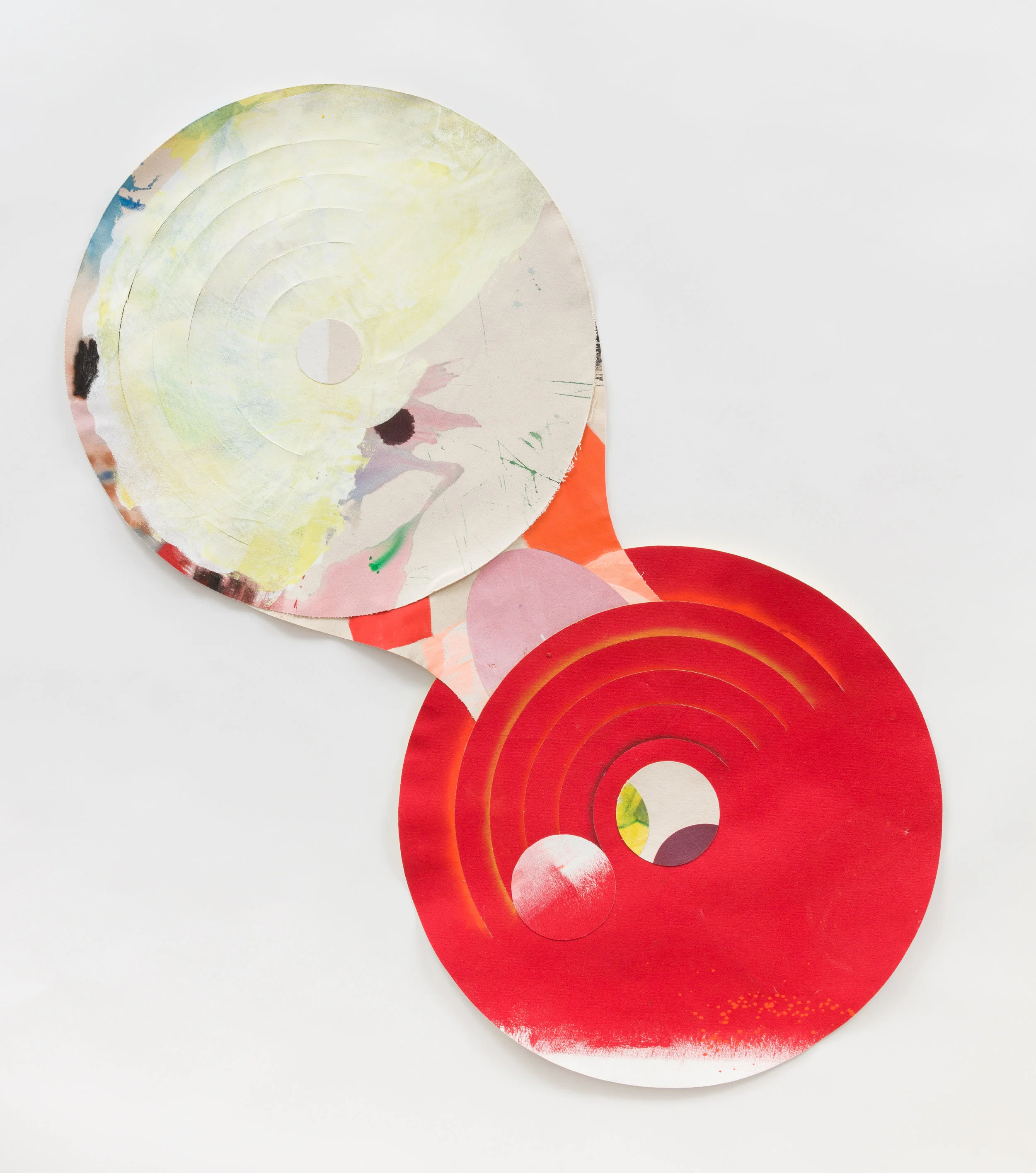   Red Circle  acrylic on canvas 56 x 49 inches 2018 