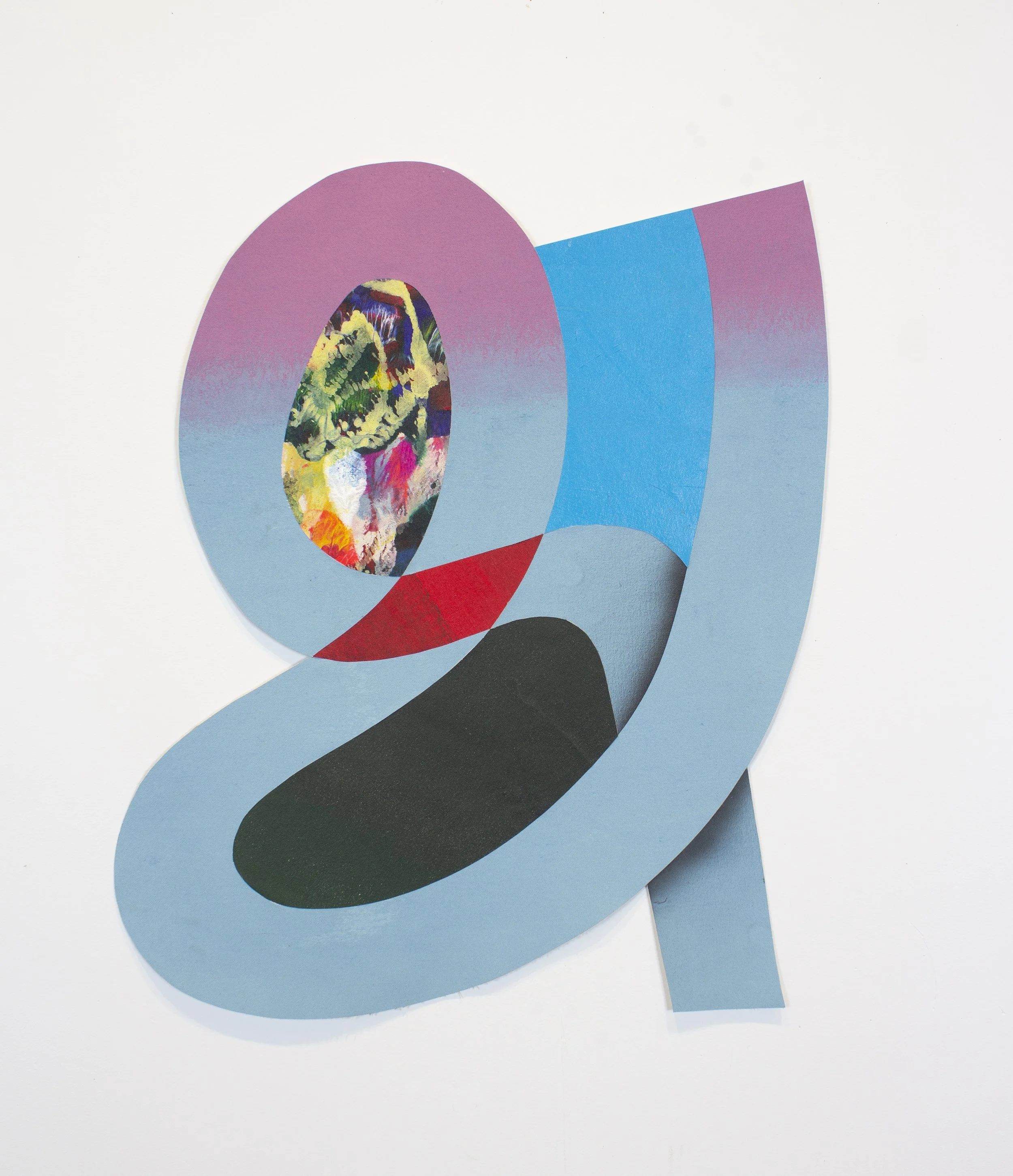  Blue Ampersand acrylic on canvas 26 x 22.5 inches 2021 