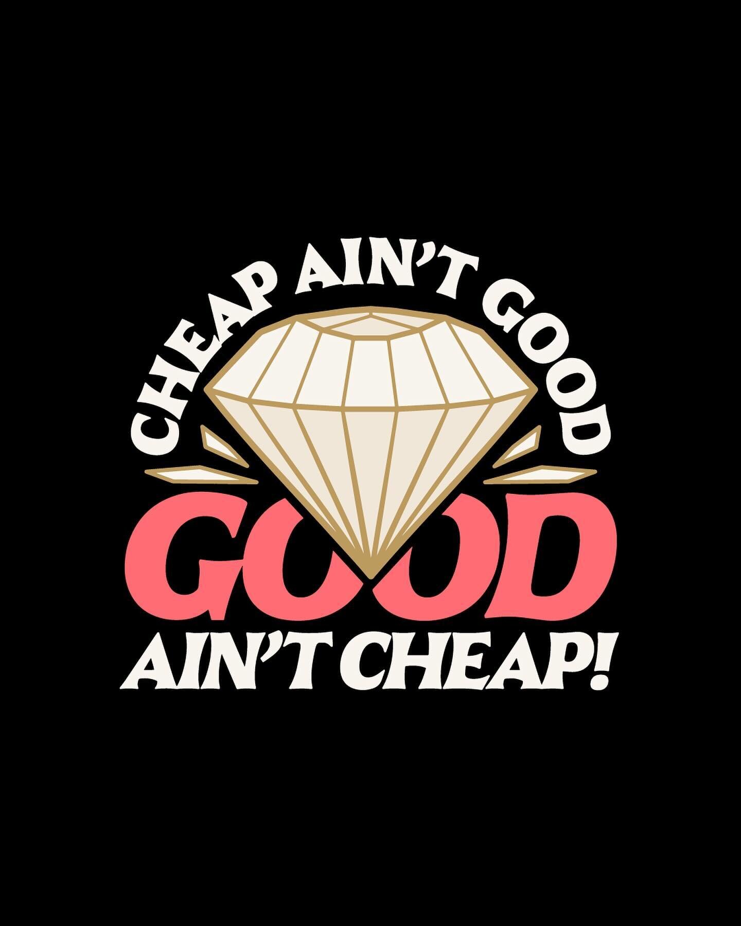 Cheap ain&rsquo;t good and good ain&rsquo;t cheap! What are things you&rsquo;ll never let yourself be cheap with? It&rsquo;s socks, toilet paper and tattoos for me 🤗