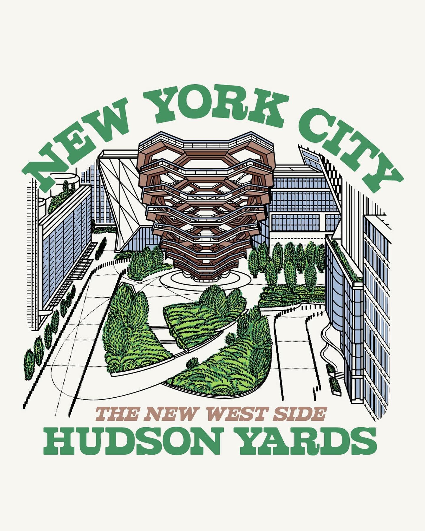 Recent work for @hudsonyards! These were so fun to make. If you&rsquo;re visiting NYC, be sure to stop by the @edgenyc gift shop and pickup something featuring these designs. Swipe to the end to see some of my initial sketches. Thanks!