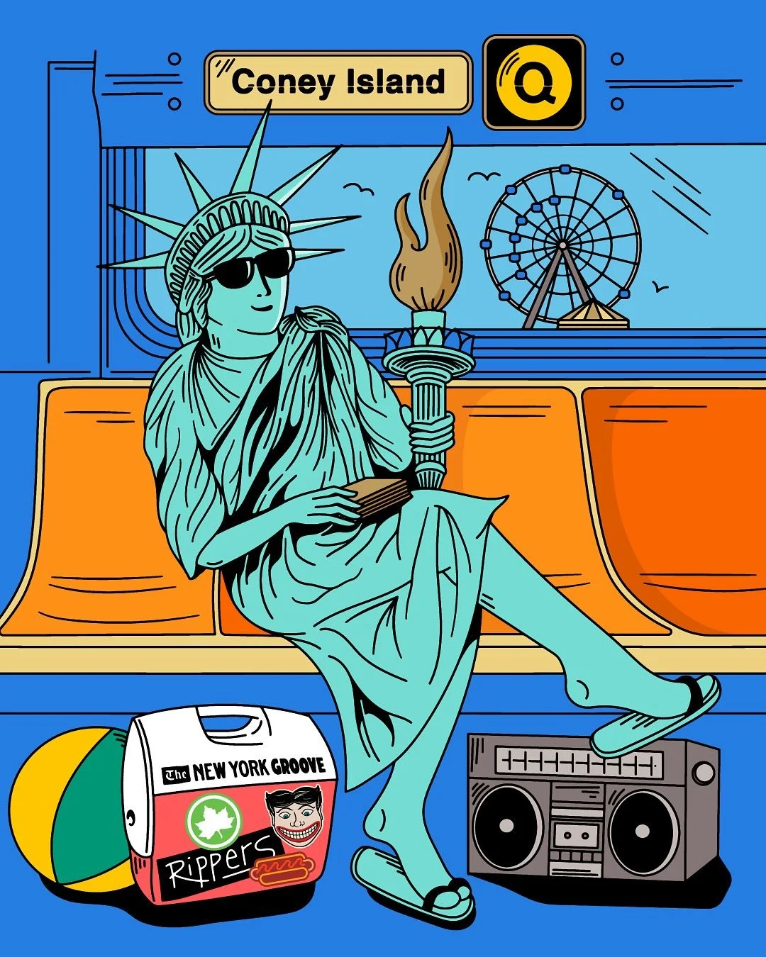 For my friends @nygroove.nyc! ☀️ Towels, tees and tanks celebrating summer in the city 🔗 @nygroove.nyc 🔗