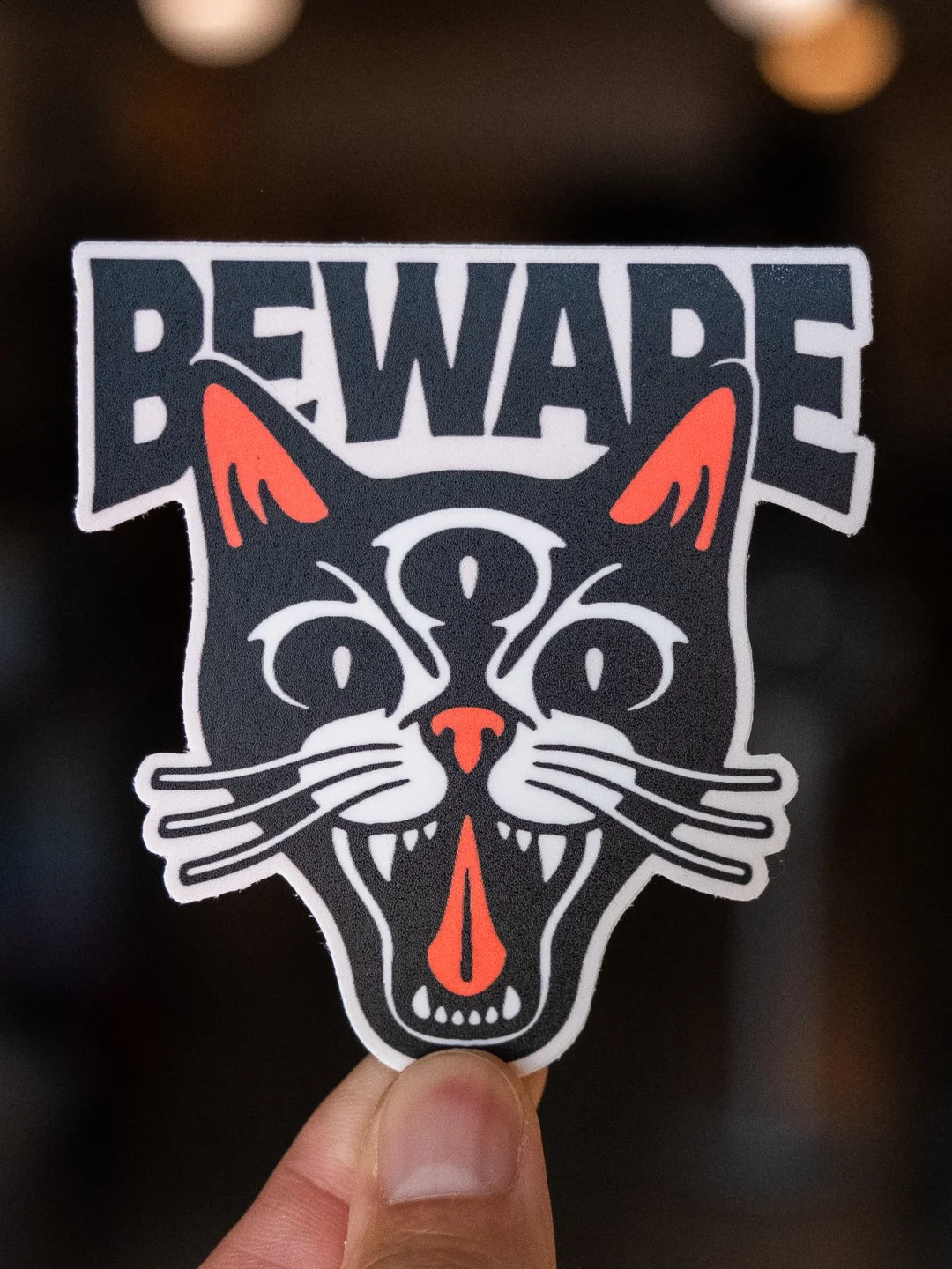 Beware Cat - Sticker (Redux)