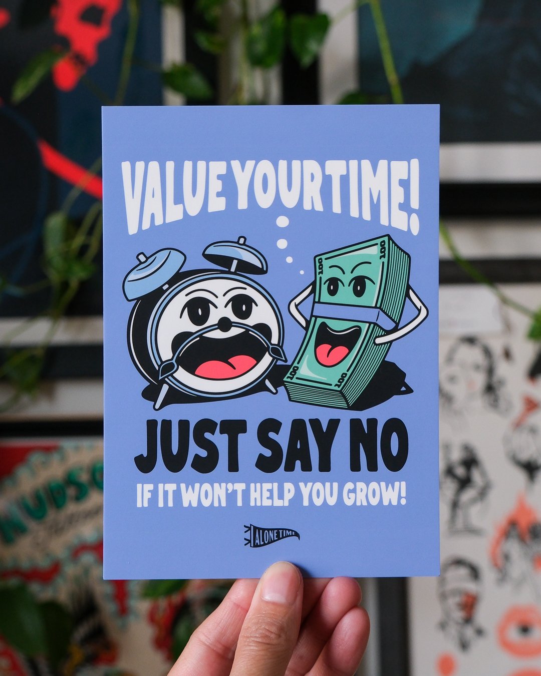 Value Your Time (Blue) - 5"x7" Mini Print