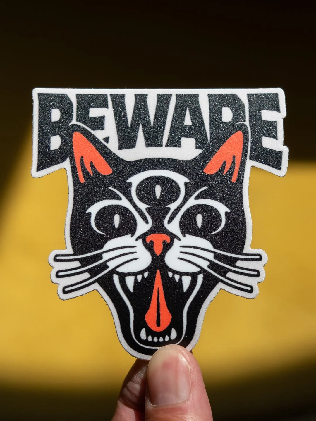 Beware Cat - Sticker (Redux)