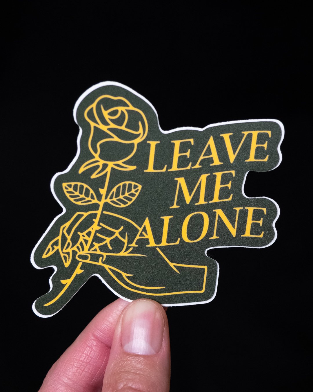 Leave Me Alone - Green + Yellow Sticker