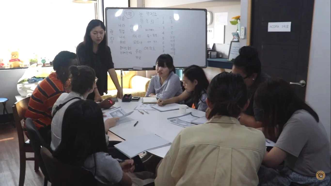 ▲ Korean lesson