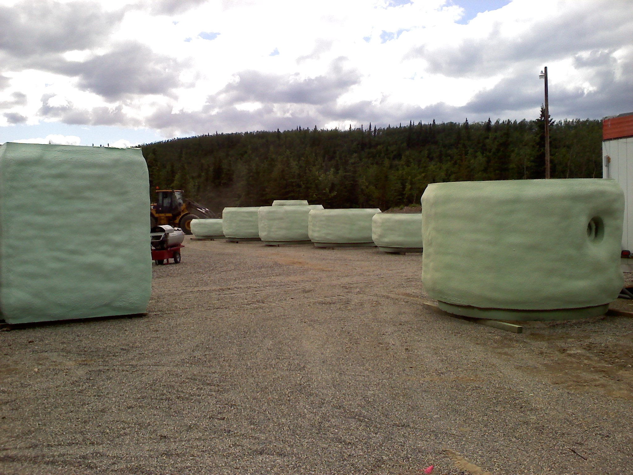  Concrete vaults for underground water systems.&nbsp; 