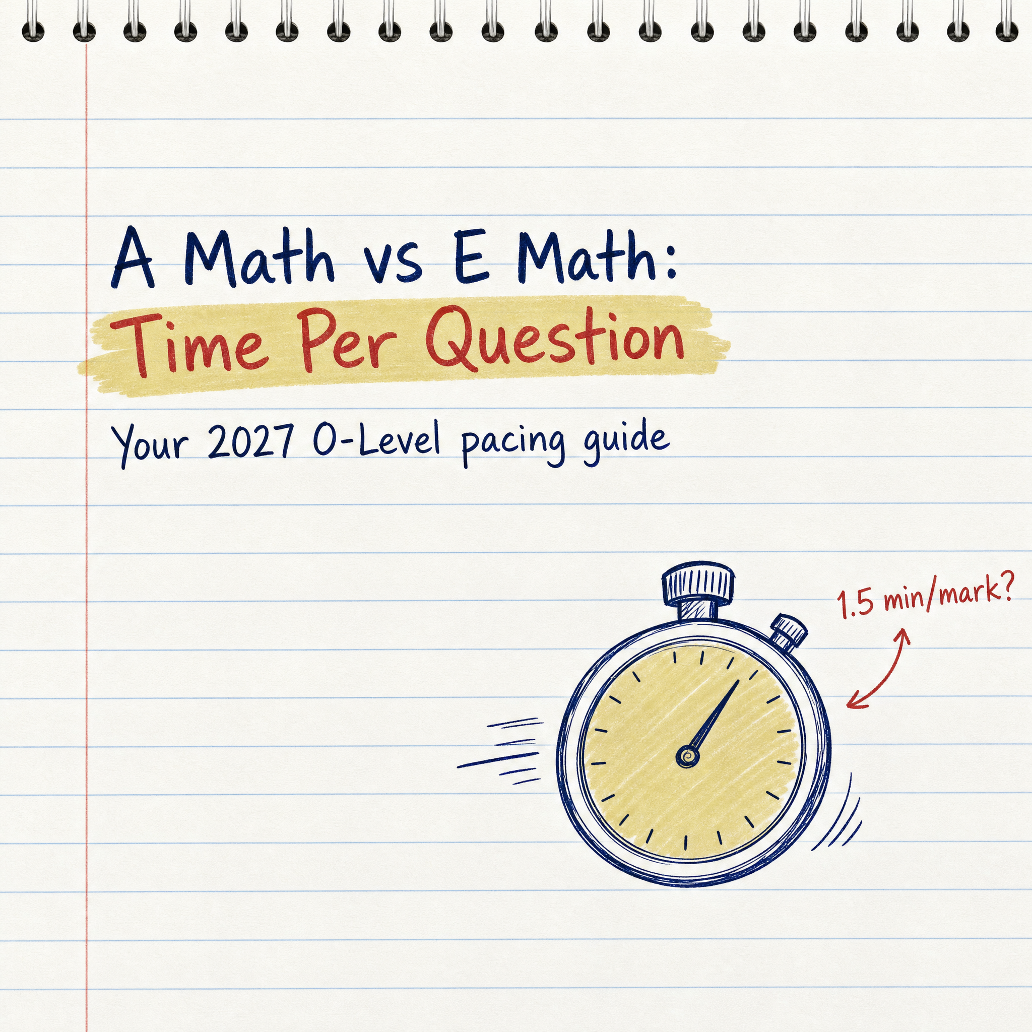 A Math vs E Math: A 2027 Guide to Time Per Question Breakdown