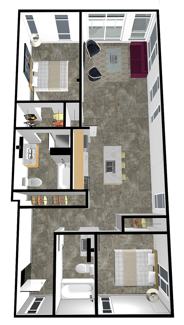 Two Bedroom Two Bath Apartment in Seattle — Burke + Union Apartments