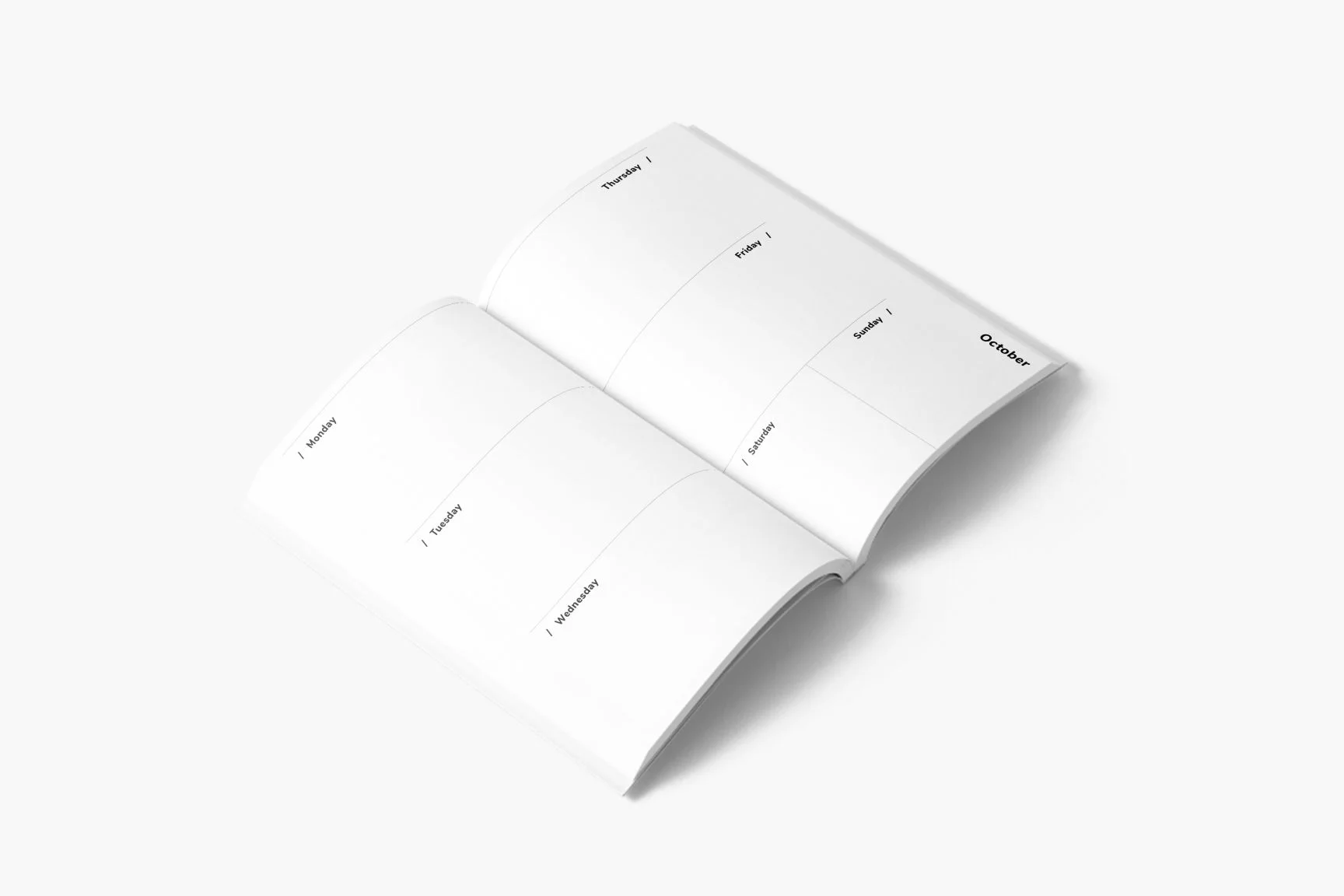 Designer Diary Product Photography Planner Spread