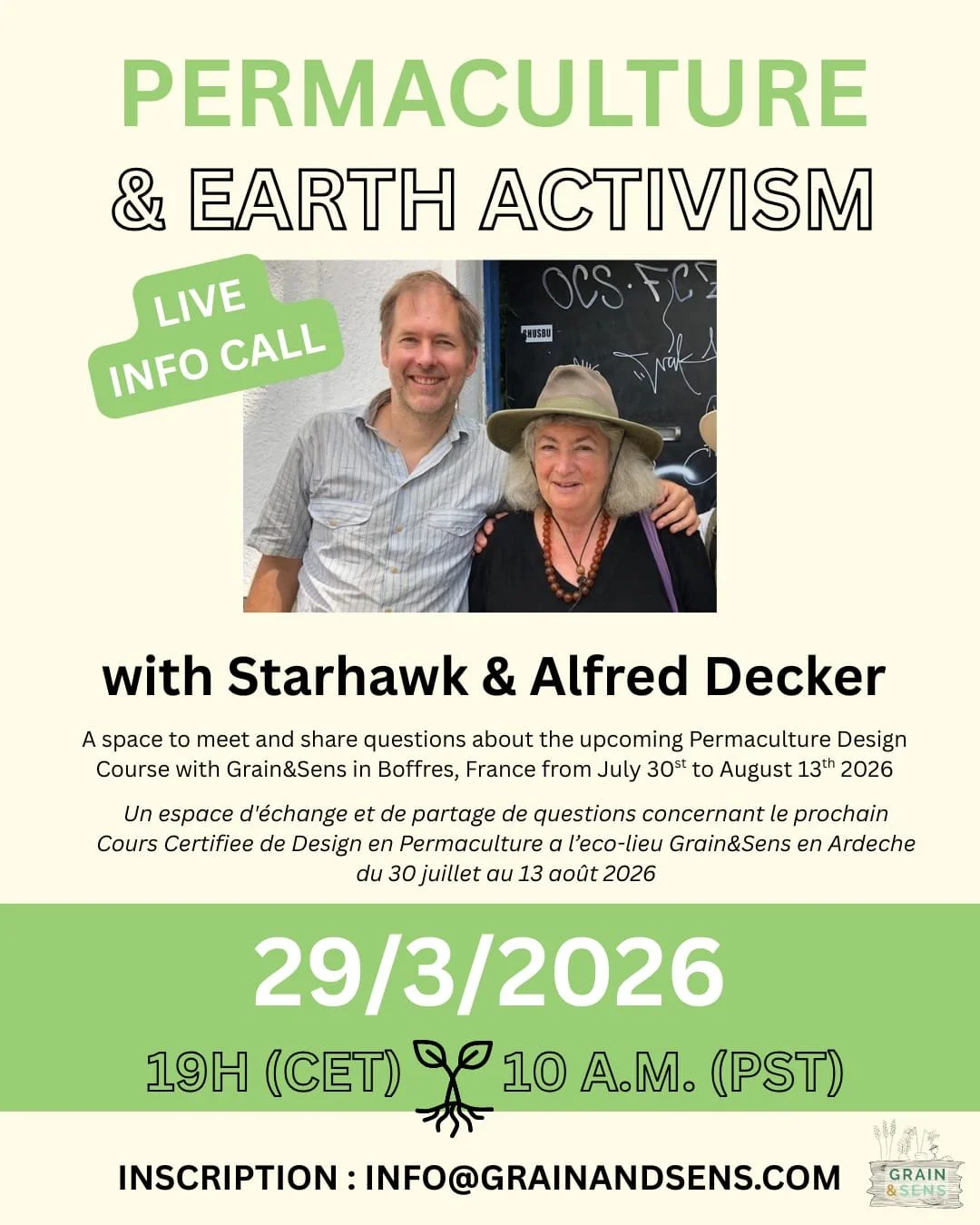 LIVE INFO CALL - Permaculture Design Course