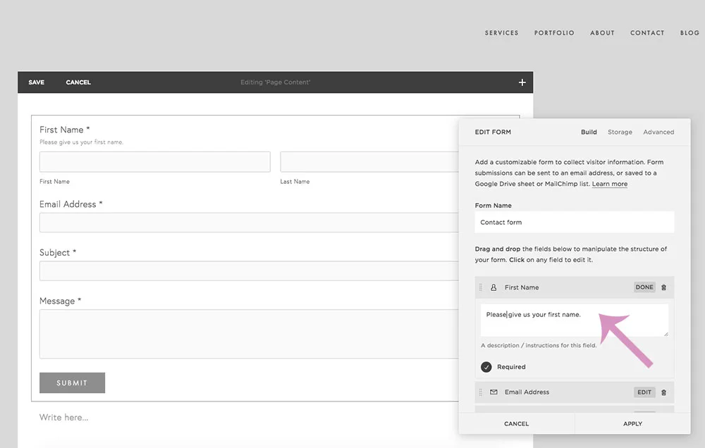 How to set up a form in Squarespace | MNFL Design