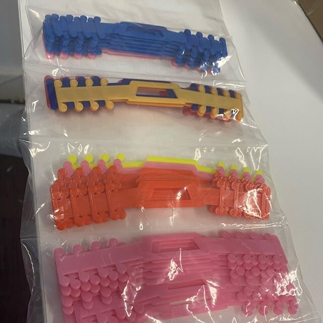 A rainbow of 3D printed mask straps 😍🌈#3dprinting #ppe #nhs #supportthenhs #3dprinted #nfirelabs