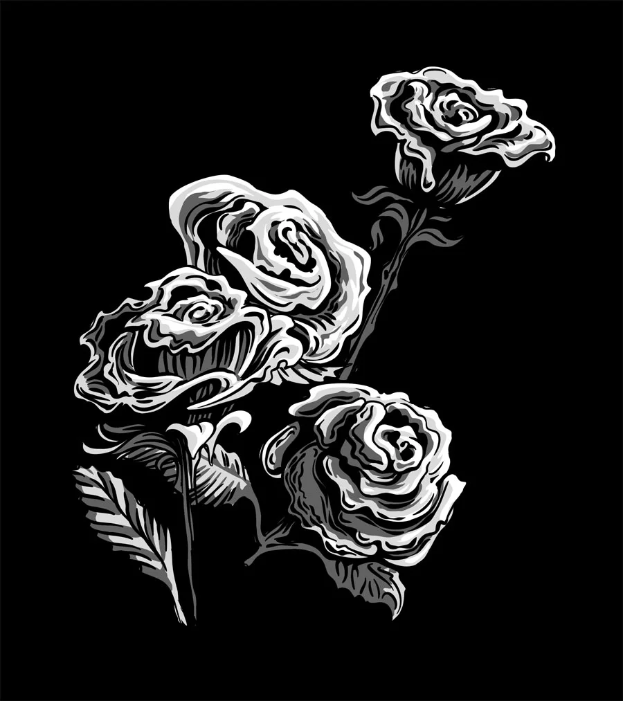 Here are the roses from ‘Beauty can save the world’ vectorized