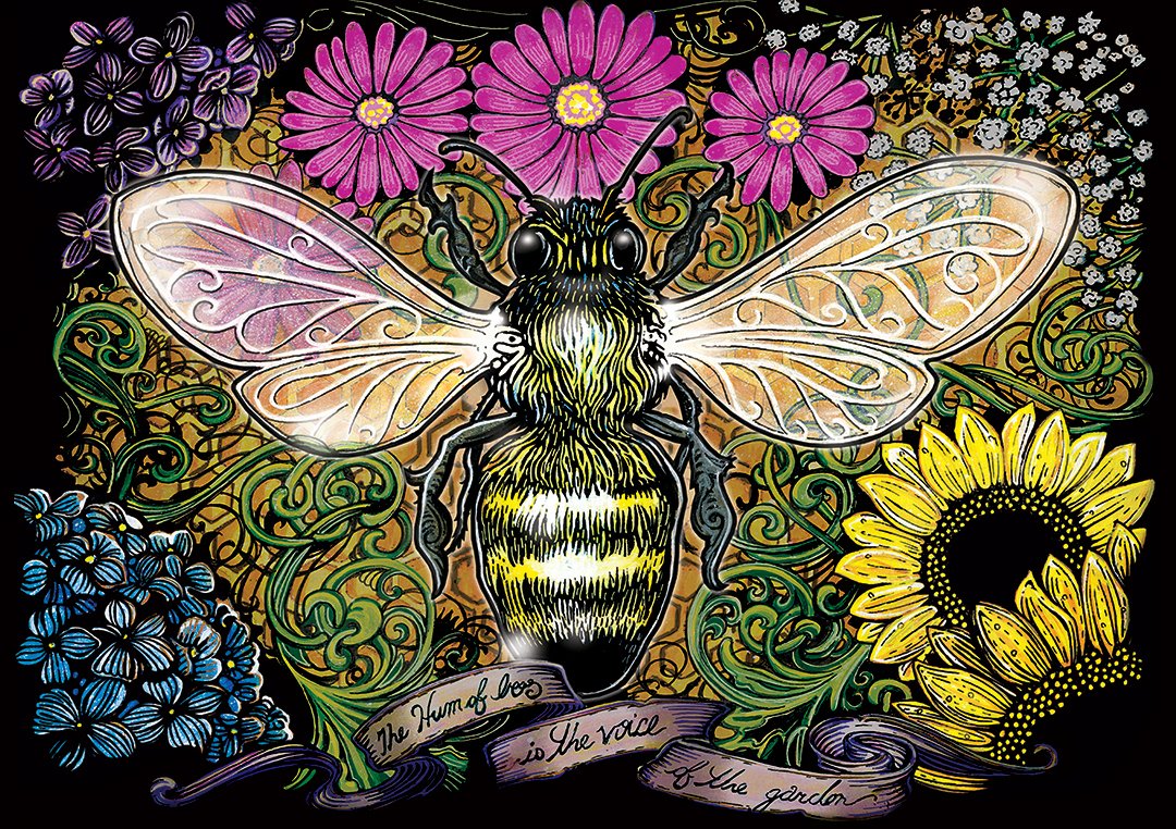 The hum of bees is the voice of the garden