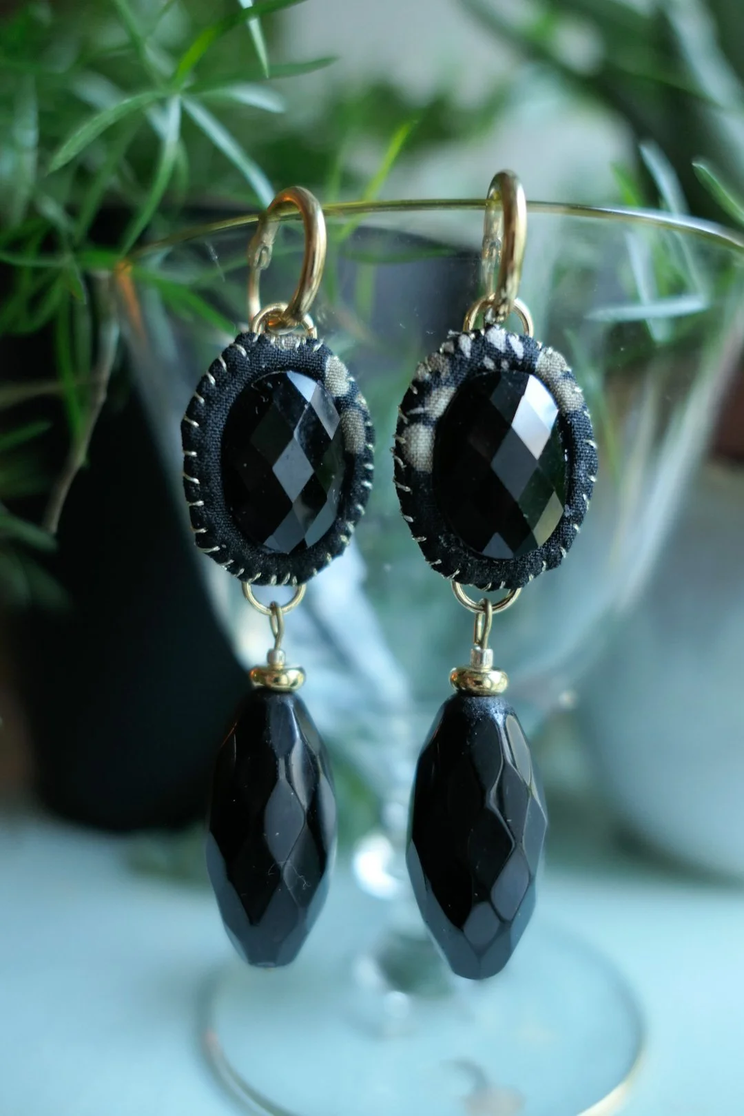 Black Silk Earrings