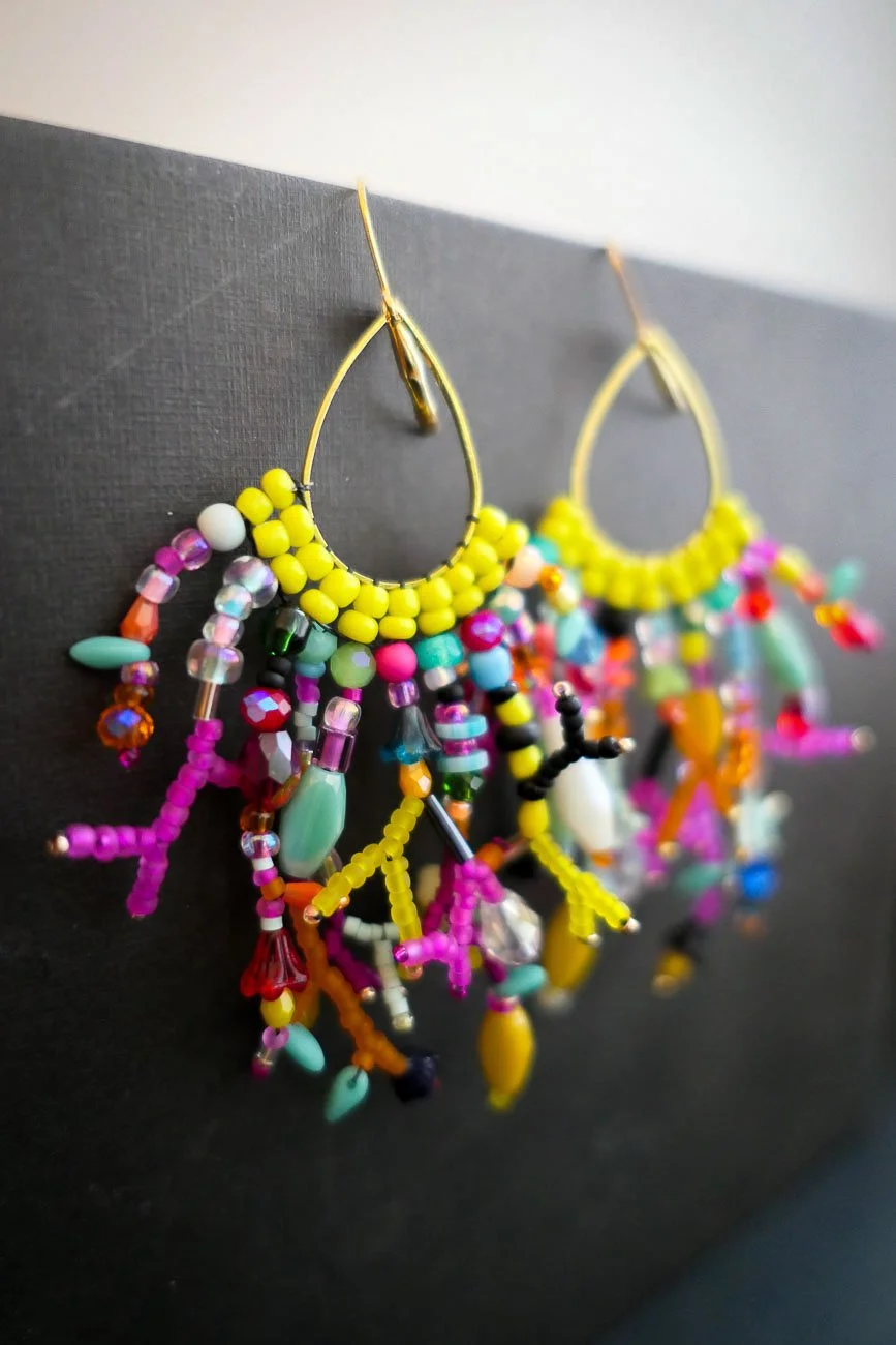 What a Mess! Glass Bead Earrings
