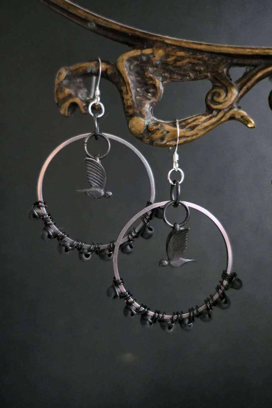 Black Dove Earrings
