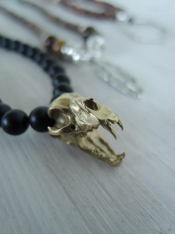 Skull and Agate Necklace