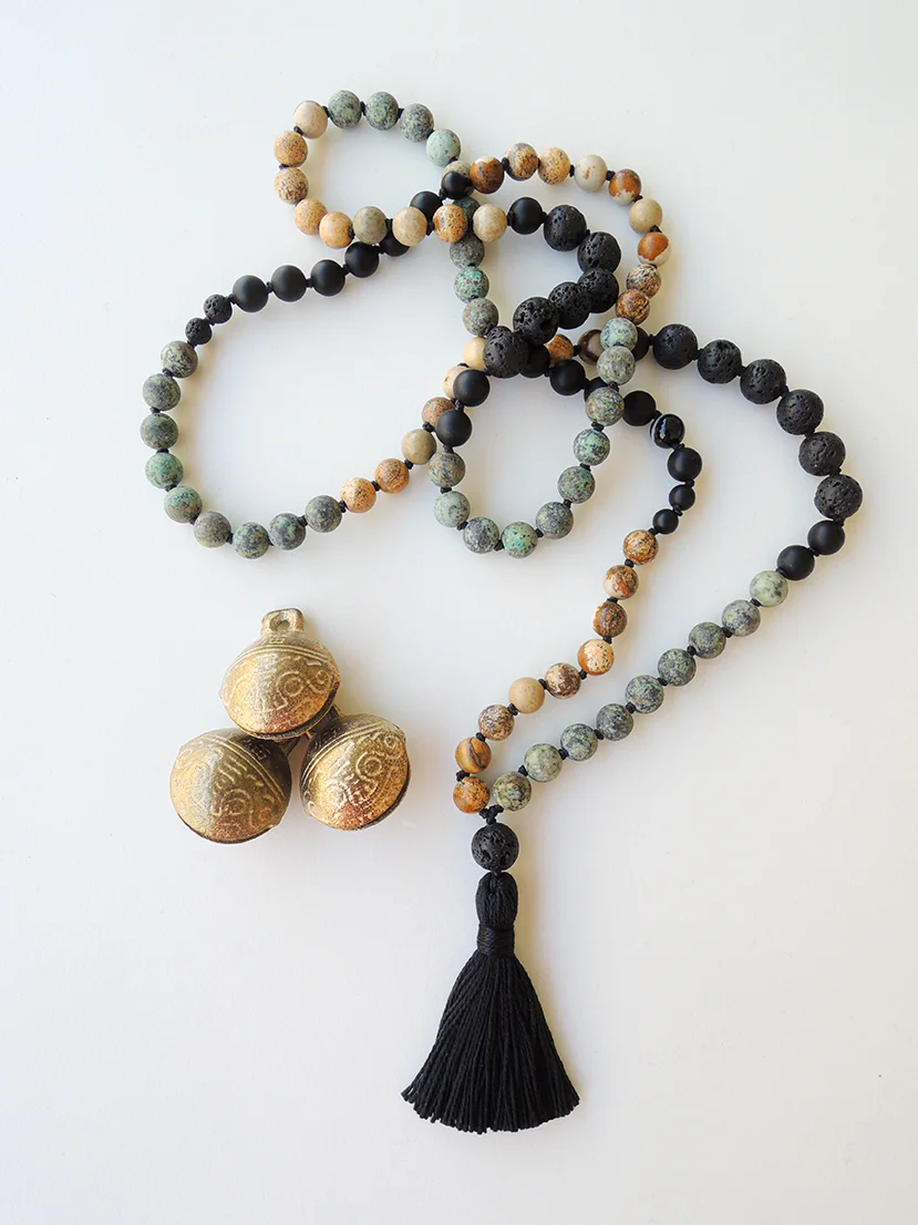 Natural African Turquoise, Jasper and Lava Stone