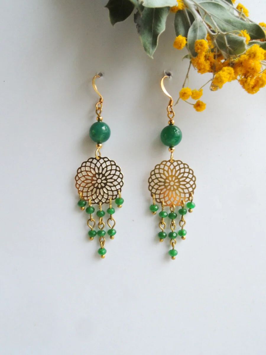 mandala shaped earrings