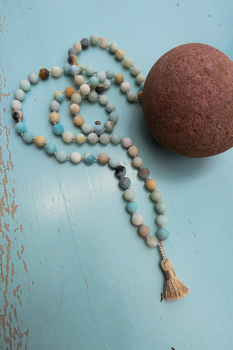 Amazonite Mala Necklace | 80 Beads