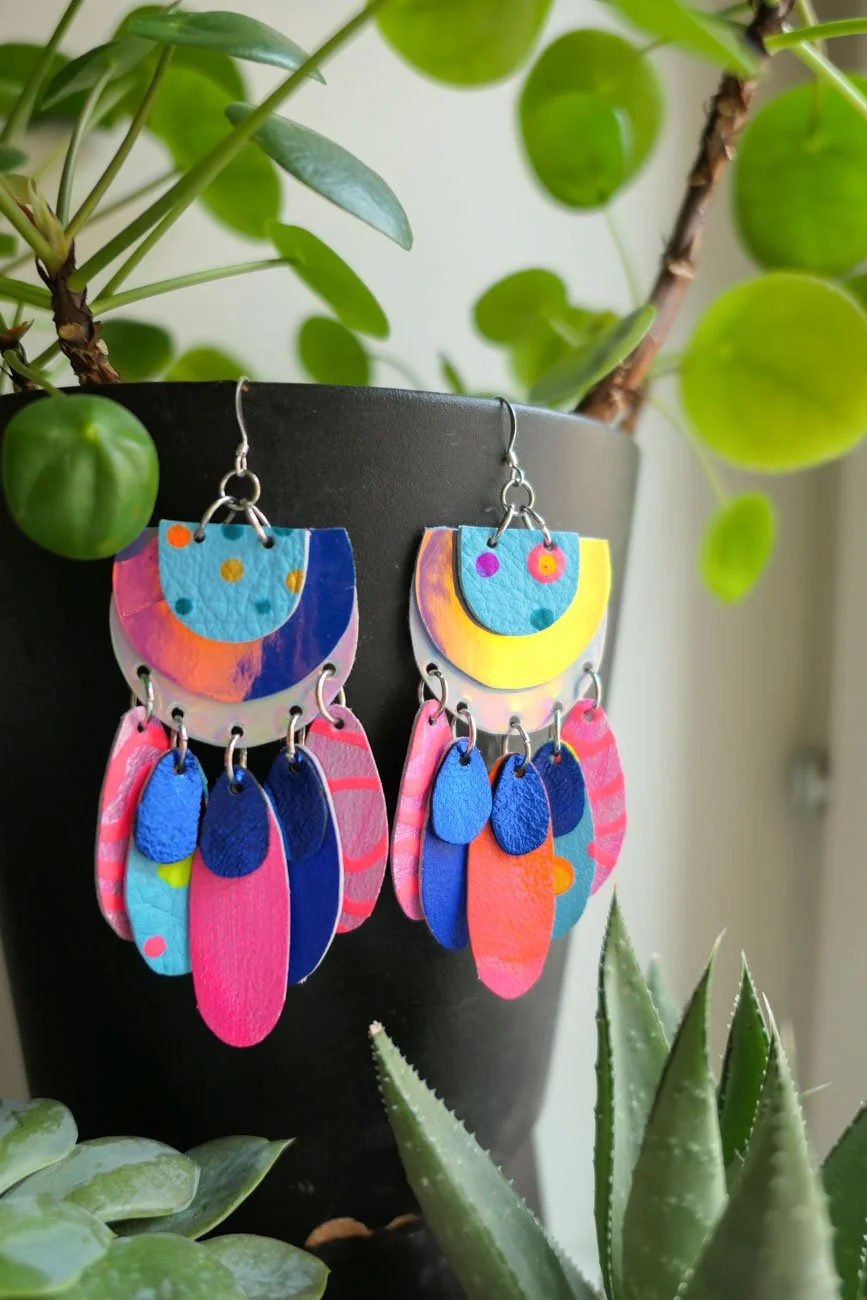 Pink Sky Stars Earrings | Paradise Collection by Nikkotakko