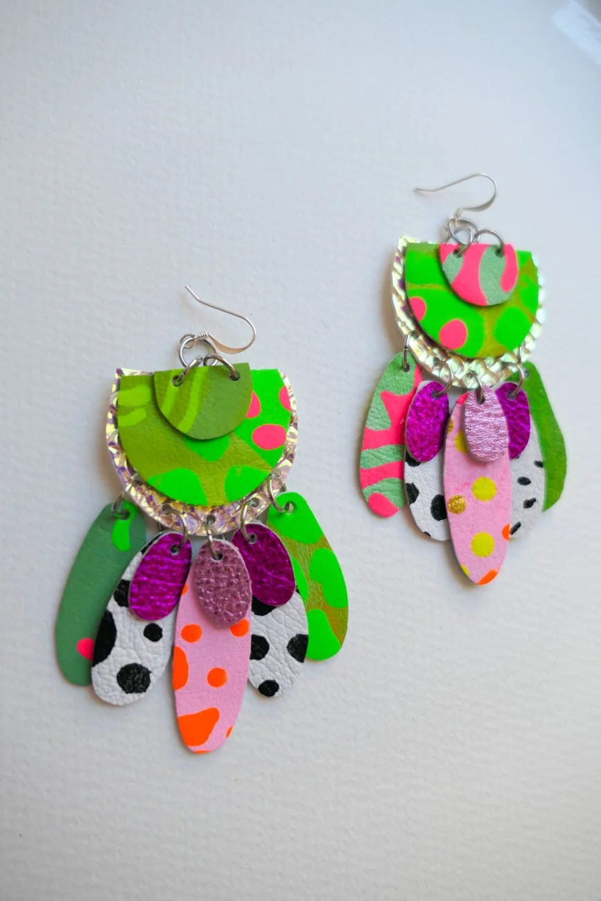 Dotted Flamingo Earrings | Paradise Collection by Nikkotakko