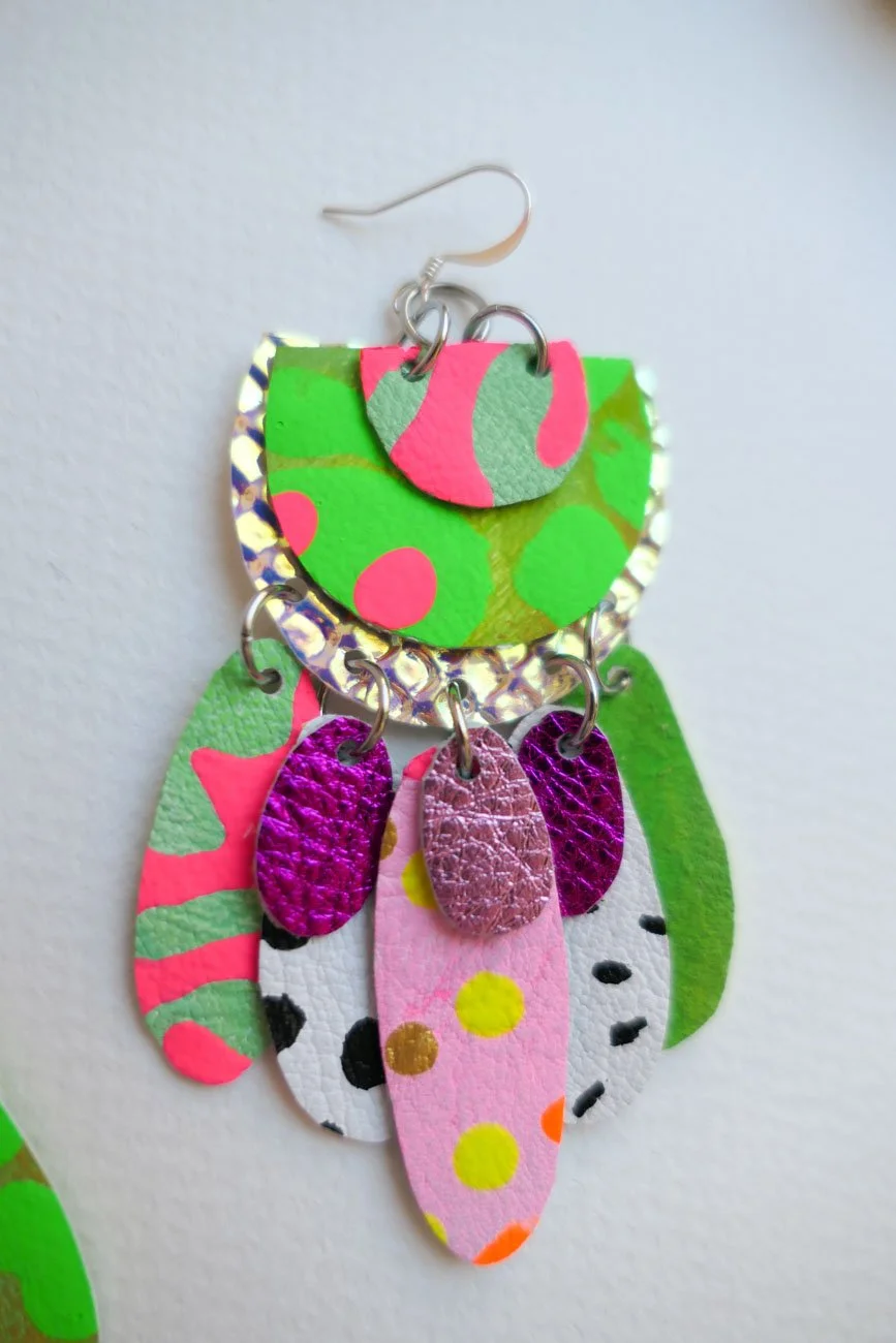 Dotted Flamingo Earrings | Paradise Collection by Nikkotakko