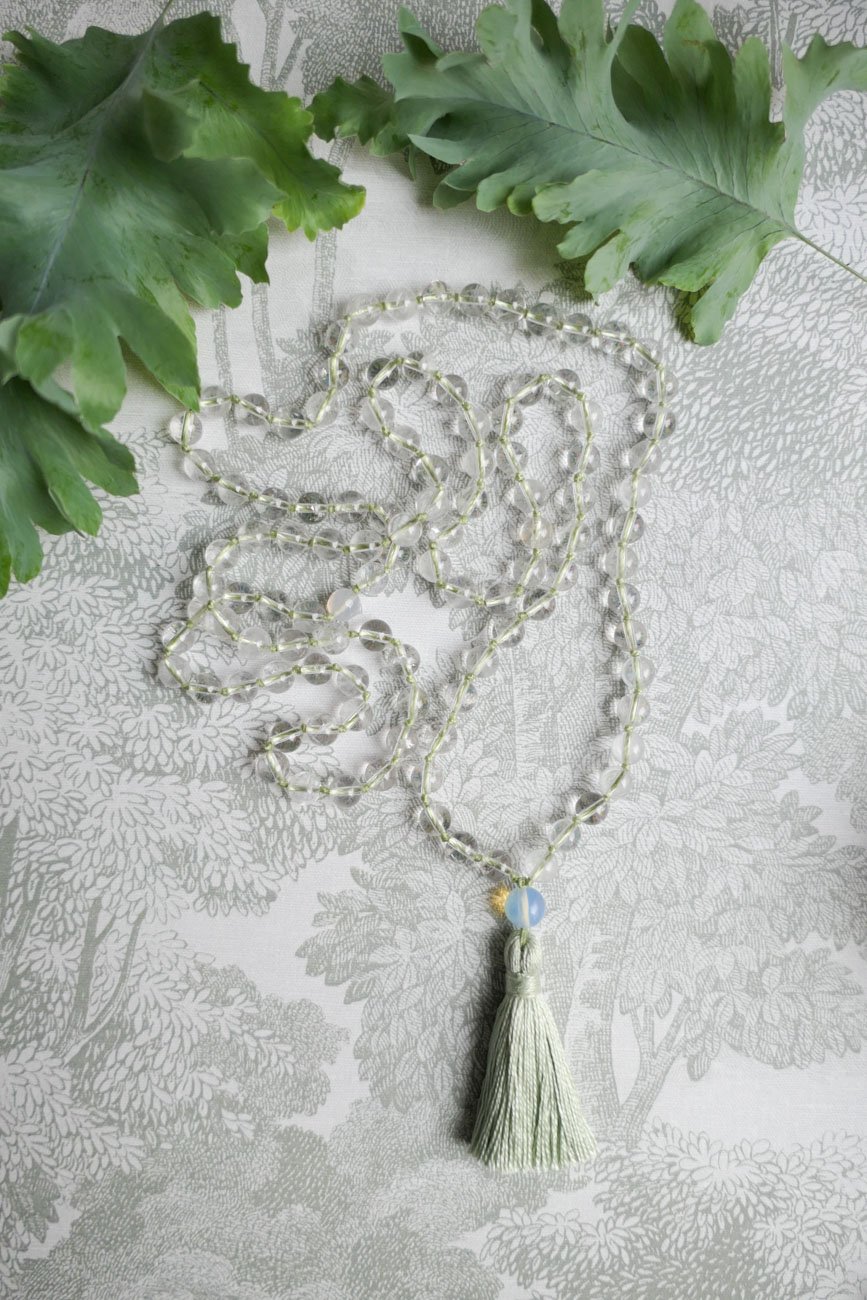 Master Healer Quartz Crystal Mala | 108 Beads