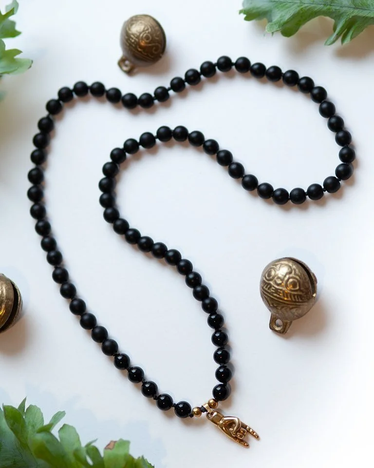 π€New π€
State of Mind - Gemstone Necklaces by Nikkotakko
Metal Horns & Apana Brass Pendant with Gemstone Beads (8mm). 
Metal Horns (Devil Horns)π€
The Metal Horns gesture, made by extending the index and little fingers while folding the others