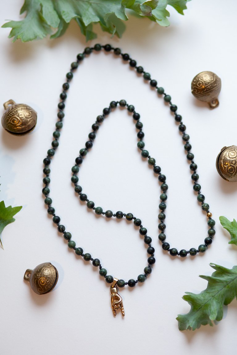 Devil Horns Gemstone Statement Necklace