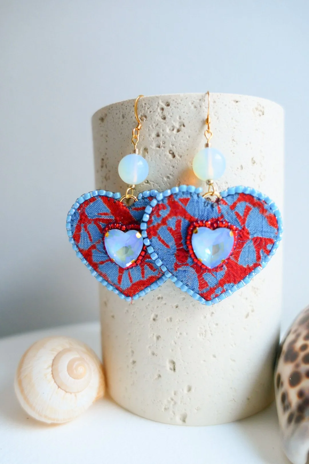 Heart of Tokyo Recycled Kimono Silk Earrings