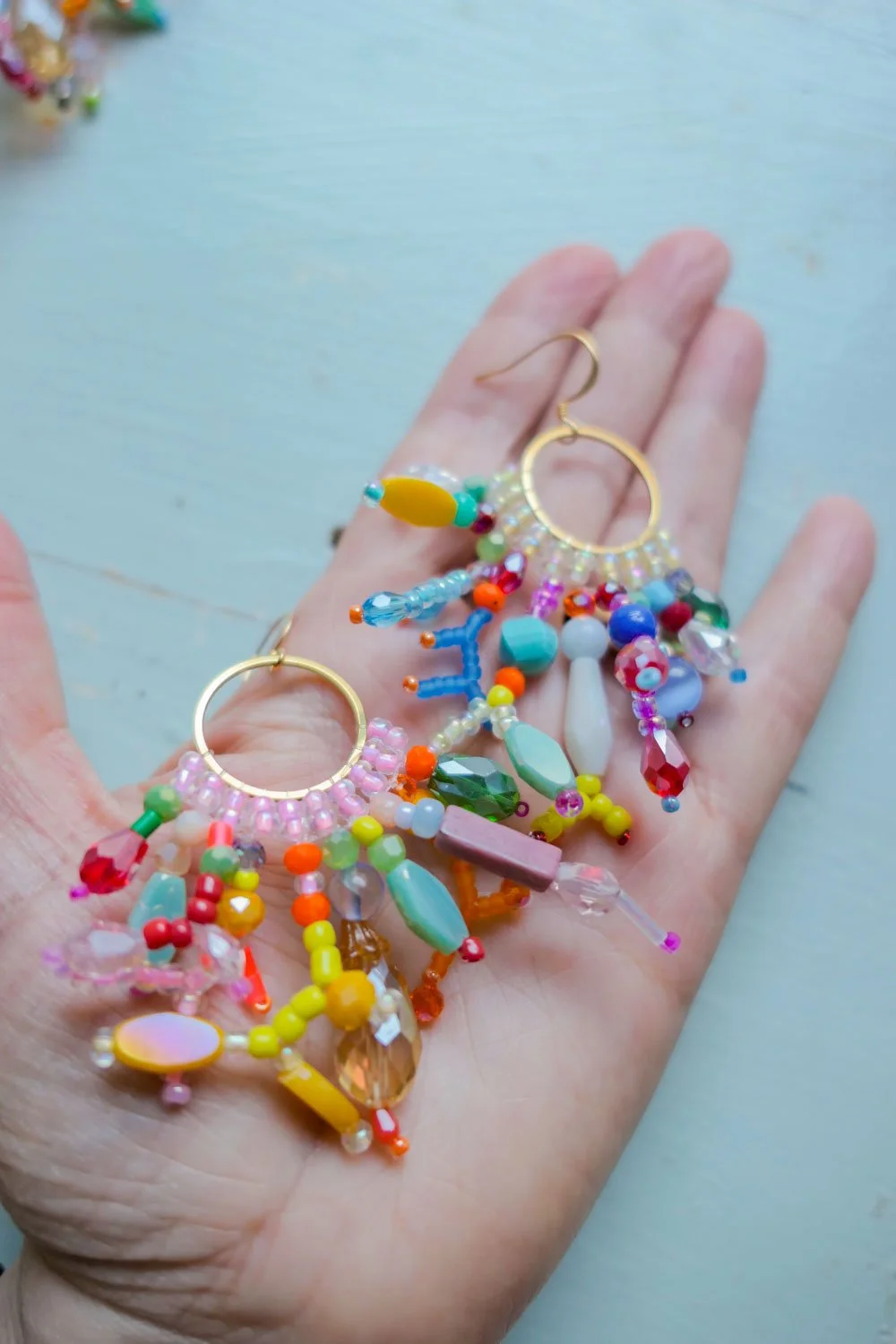What a Mess! Glass Bead Earrings (M)