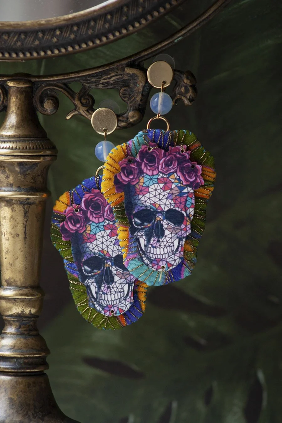 Rose Skull Haute Couture Earrings