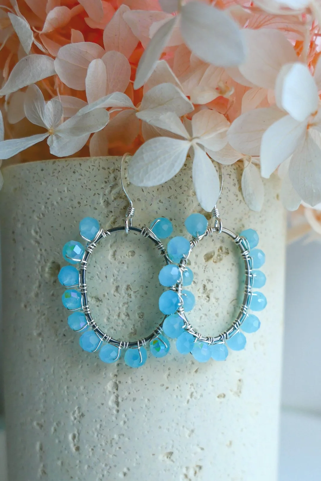 Halo Glass Bead Hoops