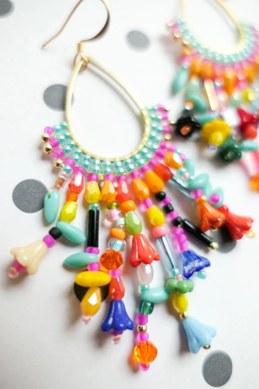 dy Drops Glass Bead Earrings