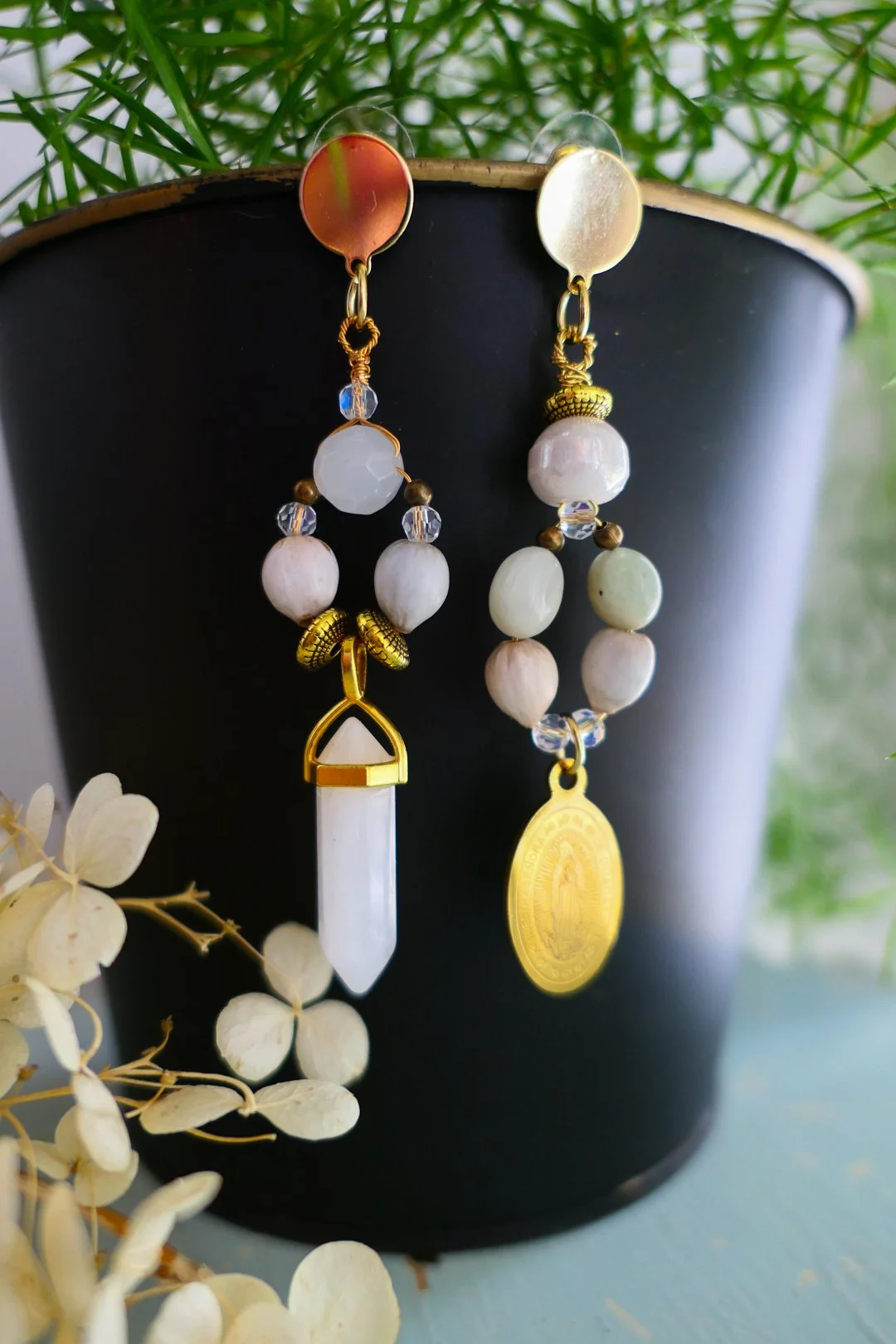 the Lady of the Guadalupe Gemstone Earrings